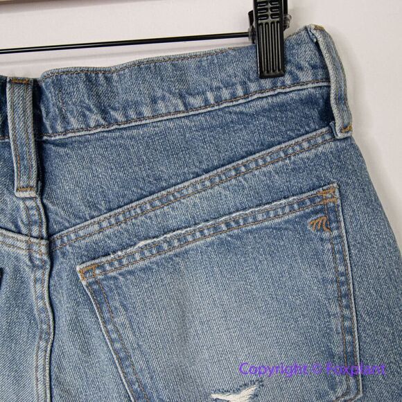 New! Madewell Relaxed Mid-Length Rigid Denim Shorts Brockport Wash size 27 - Picture 9 of 14